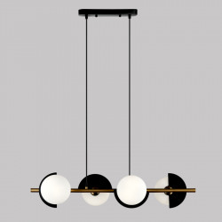 Подвесной светильник Eurosvet 70149/4 черный/латунь Moity