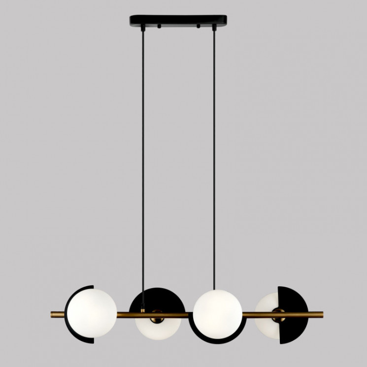 Подвесной светильник Eurosvet 70149/4 черный/латунь Moity