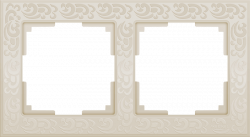 Рамка на 2 поста Flock (слоновая кость) Werkel W0022303