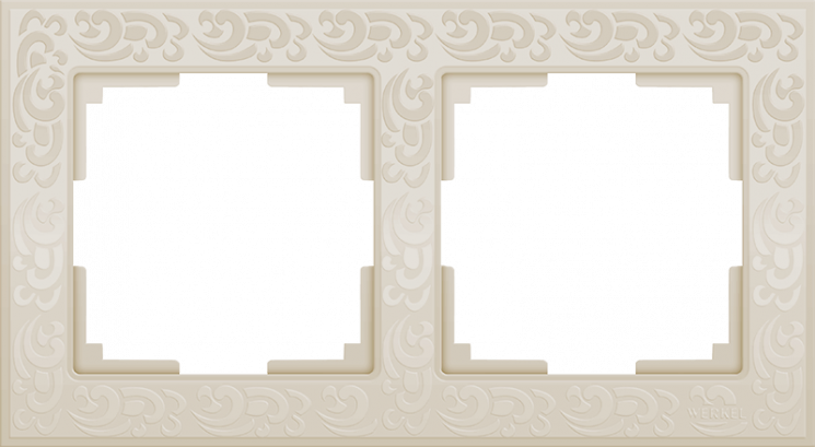 Рамка на 2 поста Flock (слоновая кость) Werkel W0022303