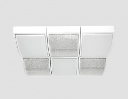 Управляемый светильник Ambrella light FS1510 WH/SD 144W D540*540 ORBITAL CRYSTAL SAND