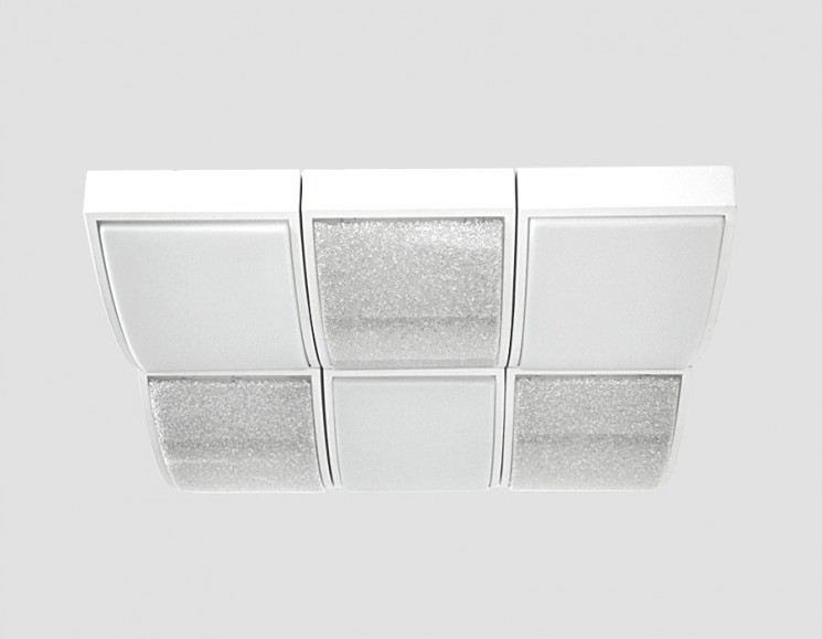 Управляемый светильник Ambrella light FS1510 WH/SD 144W D540*540 ORBITAL CRYSTAL SAND