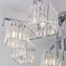 Люстра на штанге Eurosvet 10126/8 хром/прозрачный хрусталь Strotskis Smart (10117/8) April