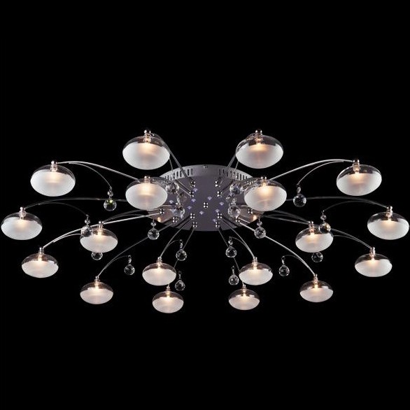 Люстра Eurosvet 4894/18 хром/синий+красный+фиолетовый