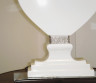 Настольная лампа с абажуром Манхеттен 540-010 Высота 67 см 1хЕ27 Белая керамика/черный бархат/стразы