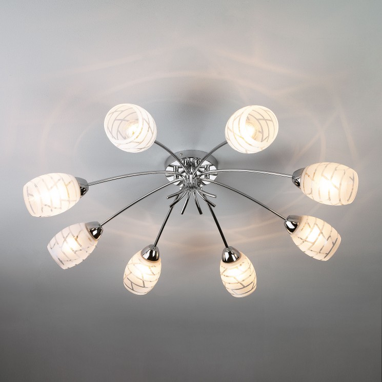 Потолочный светильник Eurosvet 30127/8 хром Rigina