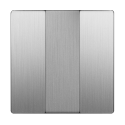 Набор клавиш для выключателя трехклавишного cеребряный рифленый Werkel W1139009 (WL09-SW-3G-CP)