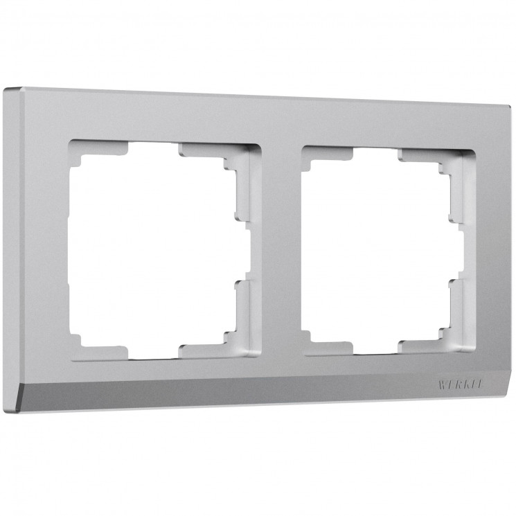 Рамка на 2 поста Stark (серебряный матовый) W0021865 Werkel