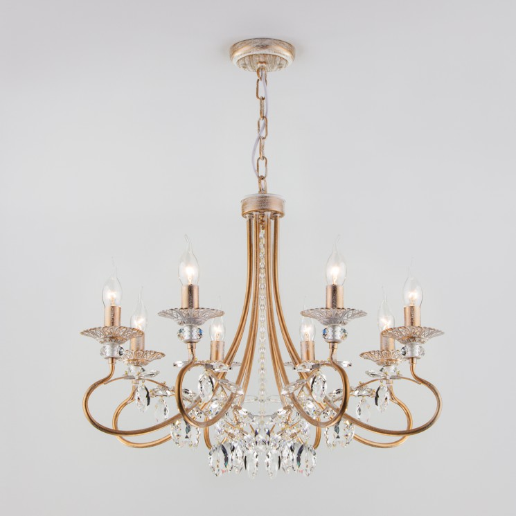 Подвесной светильник  Eurosvet Alexandria 60057/8 белый с золотом