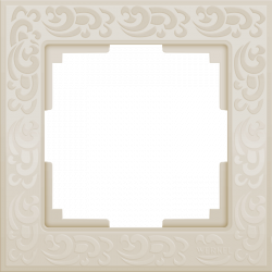 Рамка на 1 пост Flock (слоновая кость) Werkel W0012303