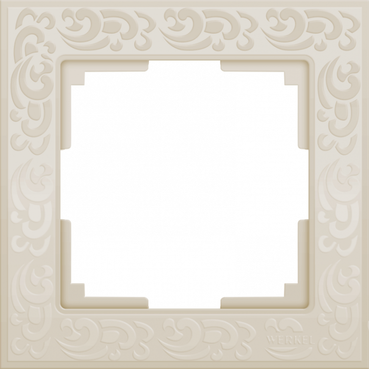 Рамка на 1 пост Flock (слоновая кость) Werkel W0012303