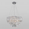Каскадная люстра Eurosvet 10115/5 хром/прозрачный хрусталь Strotskis Kira