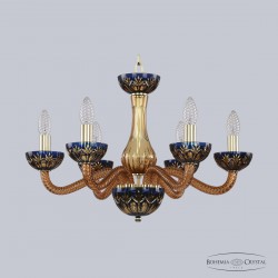 Хрустальная люстра 1309/6/200 G Am/Amber-Blue/H-1I Bohemia Ivele Crystal