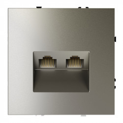 Розетка компьютерная VOLTUM VLS060204 шелк