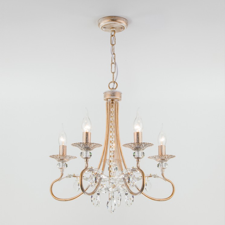 Подвесной светильник  Eurosvet Alexandria 60057/5 белый с золотом