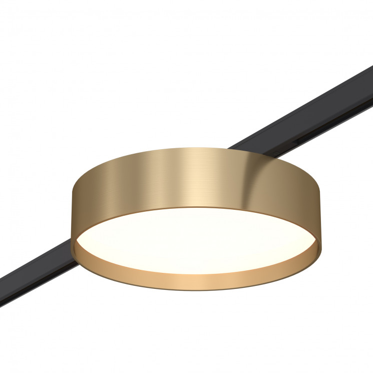 Магнитный трековый светильник SUPER5 ST Luce  Латунь LED 1*12W 4000K 500Lm Ra>80 100° IP20 D113xH34 24V   ST670.346.12