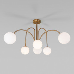 Люстра на штанге Eurosvet 30177/6 латунь Alix