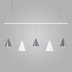 Подвесная люстра Eurosvet 50088/5 белый/серебро CASTLE