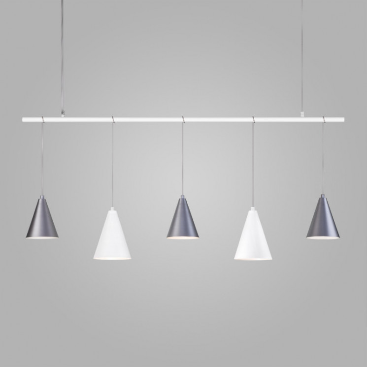 Подвесная люстра Eurosvet 50088/5 белый/серебро CASTLE