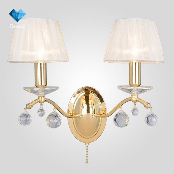 Бра Eurosvet 10058/2 золото/прозрачный