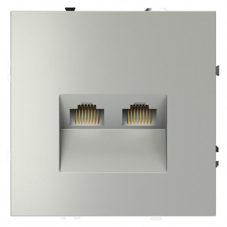 Розетка компьютерная VOLTUM VLS060205 сталь