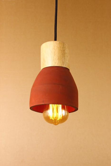 Подвес LOFT HOUSE P-179, светлое дерево, красный