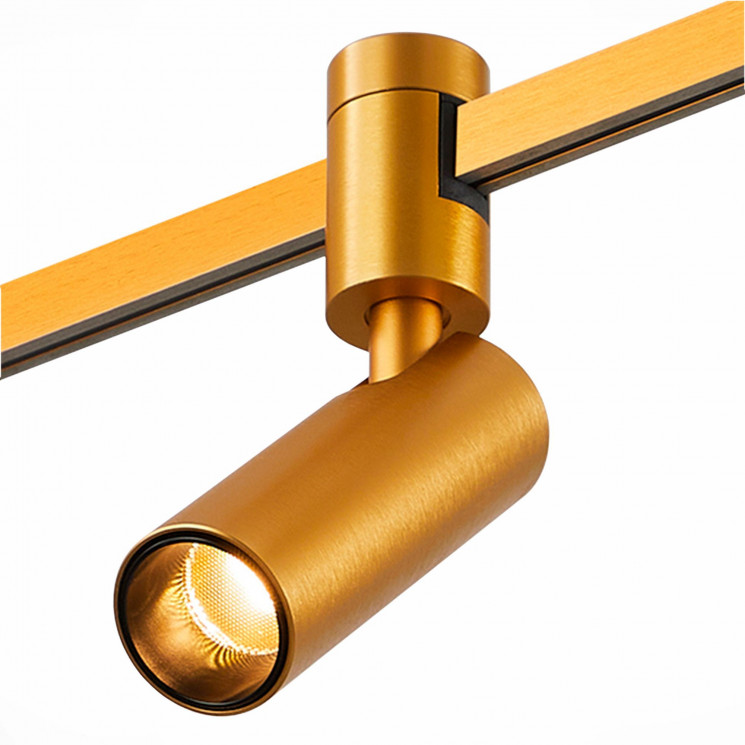 Магнитный трековый светильник ST Luce FARM Золотистый LED 1*5W 4000K 350Lm Ra90 60 IP20 D35xH1   ST811.246.05