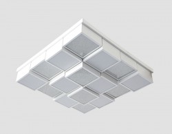 Управляемый светильник Ambrella light FS1550 WH/SD 192W D715*715 ORBITAL CRYSTAL SAND