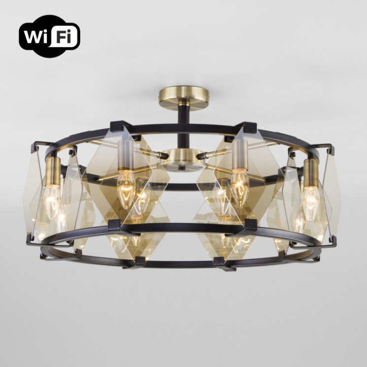 Люстра на штанге Eurosvet 60126/8 черный Smart (60116/8) Aragon