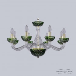 Хрустальная люстра 1309/8/240 G Cl/Clear-Green/H-1J Bohemia Ivele Crystal