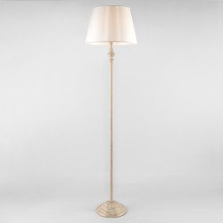 Классический торшер с абажуром Eurosvet Berlin 01080/1 белый с золотом