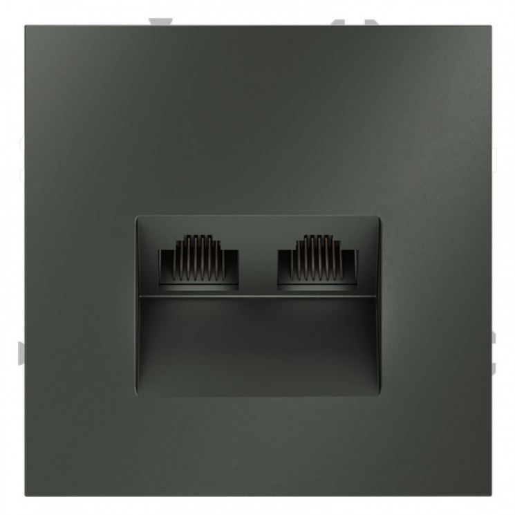 Розетка компьютерная VOLTUM VLS060206 титан