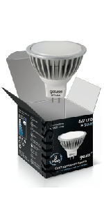 Лампа Gauss LED EB101005235 3,5W GU5.3 4100K