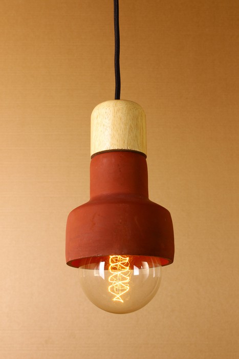 Подвес LOFT HOUSE P-176, светлое дерево, красный