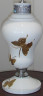 Настольная лампа с абажуром Манхеттен 540-009 Высота 75 см Белая керамика/золотистая ткань/стразы(Ск)