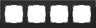 Рамка на 4 поста черный алюминий Werkel W0041708 (WL11-Frame-04 Aluminium)