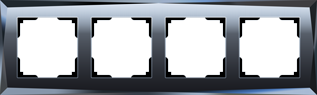 Рамка на 4 поста  черный Werkel W0041208 (WL08-Frame-04 Diamant)