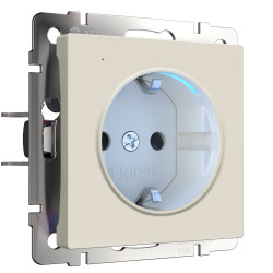 Розетка с подсветкой (айвори матовый) W1171462 Werkel