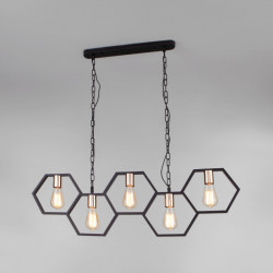 Подвесная люстра Eurosvet 70117/5 черный Arnia