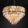 Каскадная люстра Eurosvet 10124/8 золото/прозрачный хрусталь Strotskis Smart (10113/8) Ariana