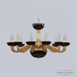 Хрустальная люстра 1309/12/300 G Am/Amber-Blue/H-1K Bohemia Ivele Crystal