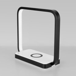 Светодиодная настольная лампа с беспроводной зарядкой QI Eurosvet Frame 80502/1 черный 4W