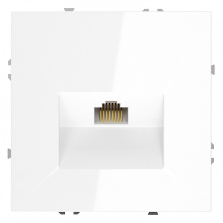 Розетка компьютерная VOLTUM VLS060101 белый глянец