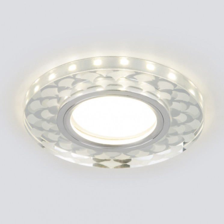 Встраиваемый светильник Elektrostandard 2247 MR16 SL/WH зеркальный/белый Pilov