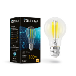 Светодиодная лампа Voltega Crystal Graphene A60 10W 3000K E27 340