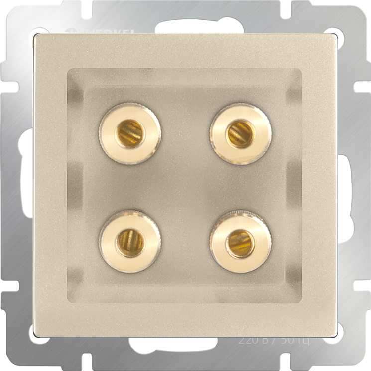 Акустическая розетка шампань Werkel W1185011 (WL11-AUDIOx4)