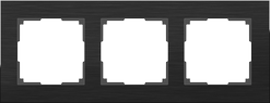 Рамка на 3 поста черный алюминий Werkel W0031708 (WL11-Frame-03 Aluminium)