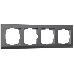 Рамка на 4 поста Stark (графит матовый) W0041864 Werkel