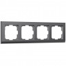 Рамка на 4 поста Stark (графит матовый) W0041864 Werkel
