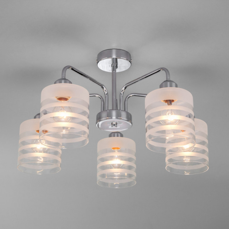 Люстра на штанге Eurosvet 30176/5 хром Essence